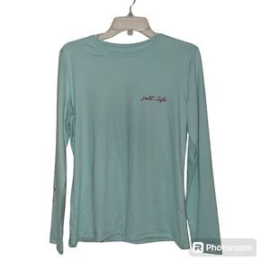 Salt life blue Hawaiian long sleeve